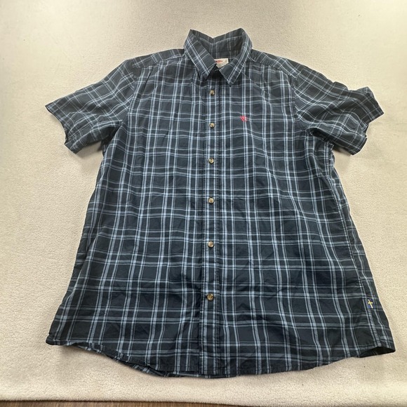 Fjallraven Other - Fjallraven Ovik Lite Shirt Mens Large Blue Plaid Short Sleeve Button Up Outdoor